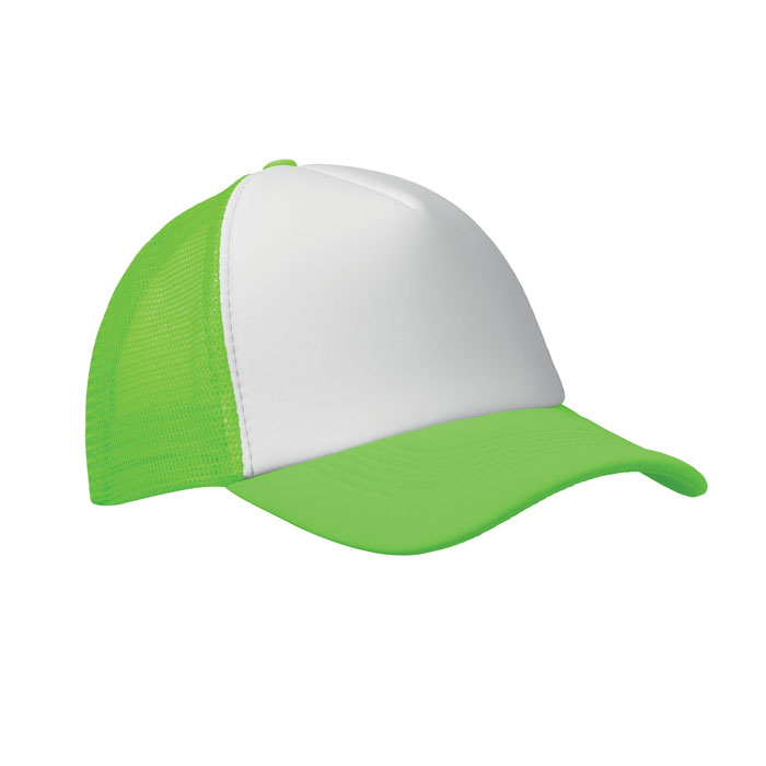 Casquette personnalisable 5 pans Bubble vert fluo